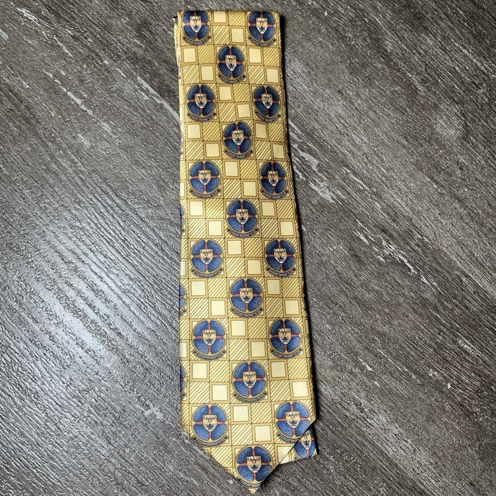 Vintage Laura Pearson for Jaguar Auto Car Collectible‎ Italy Navy Gold Neck Tie - Picture 4 of 5